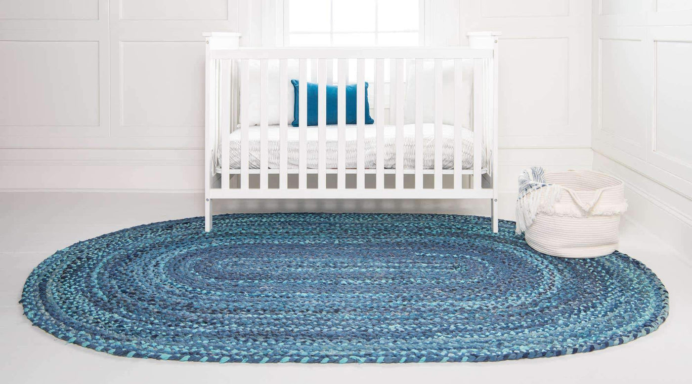 6 X 8 braided area rug for living room