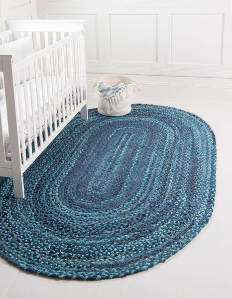 3 X 4 Oval braided kitchen area rug carpet