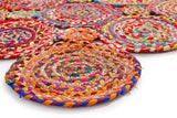 3' X 5' Multicolored Braided Chindi Rugs Bohemian Living Room Area Carpet-Jaipur Handloom