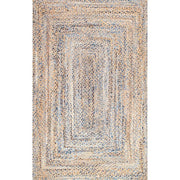 Braided Area Rug for Living Room, Handwoven Denim Rug, Soft Jute Rug Runner