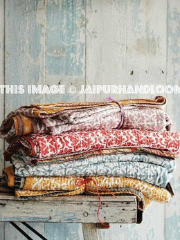 3 pc wholesale Indian Kantha Quilts vintage Quilt Reversible Kantha Bedspreads