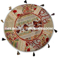 32" Large white Round Floor Pillow Cushion Seating Cover Ethnic Indian Vintage Home Decorative Art beanbag pouf ottoman nursery decor pillow