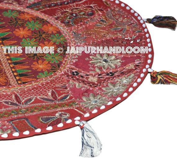 32" XL Round giant floor pillow floor Cushion floor pouf floor pillow cushon floor pillow pouf large pillow pouf floor cushion-Jaipur Handloom
