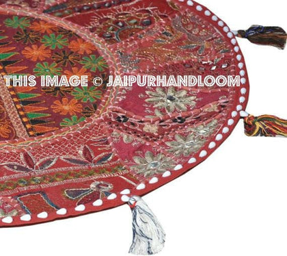 32" XL Round giant floor pillow floor Cushion floor pouf floor pillow cushon floor pillow pouf large pillow pouf floor cushion-Jaipur Handloom
