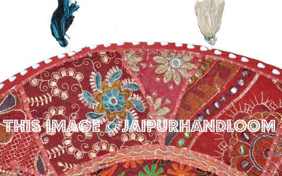 32" XL Round giant floor pillow floor Cushion floor pouf floor pillow cushon floor pillow pouf large pillow pouf floor cushion-Jaipur Handloom