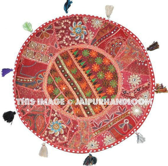 32" XL Round giant floor pillow floor Cushion floor pouf floor pillow cushon floor pillow pouf large pillow pouf floor cushion-Jaipur Handloom