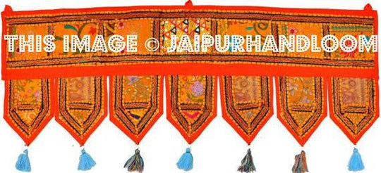 38x14" Decorative indian Door Hanging Valance Toran-Jaipur Handloom