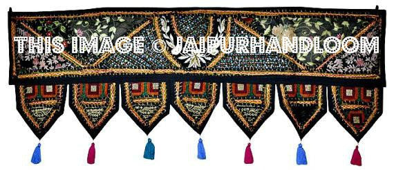 38x14" Decorative window valance door curtain-Jaipur Handloom