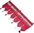 38x14" Pink Decorative Door Valance Door Treatment-Jaipur Handloom