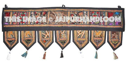 38x14" Vintage Indian temple door frame valance-Jaipur Handloom