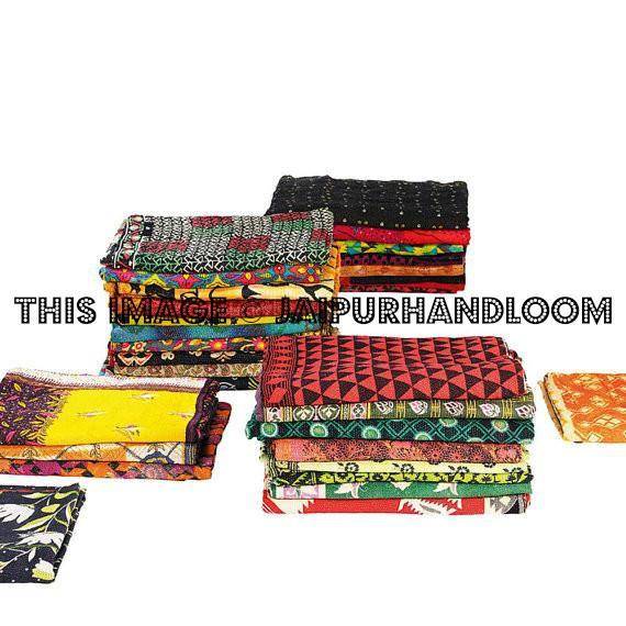 3pc Wholesale Vintage Kantha Quilt, Kantha Throw, Kantha Blanket-Jaipur Handloom