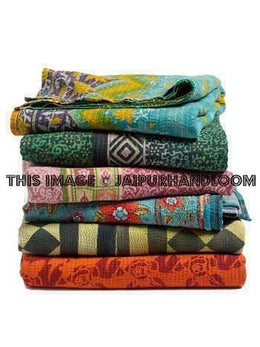 3pc Wholesale Vintage Kantha Quilt, Kantha Throw, Kantha Blanket