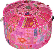 3pc wholesale Indian Pouffe ottoman, Ottoman Pouf Covers, Bean Bag-Jaipur Handloom