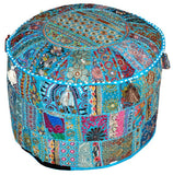 3pc wholesale Indian Pouffe ottoman, Ottoman Pouf Covers, Bean Bag-Jaipur Handloom