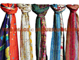 3pc wholesale Kantha Scarf, Reversible Indian Stole Sari, Patchwork Scarf-Jaipur Handloom