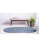 Braided Chindi Oval Rug for Bedroom 3 X 5