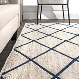 4' X 6' braided bedroom area rug
