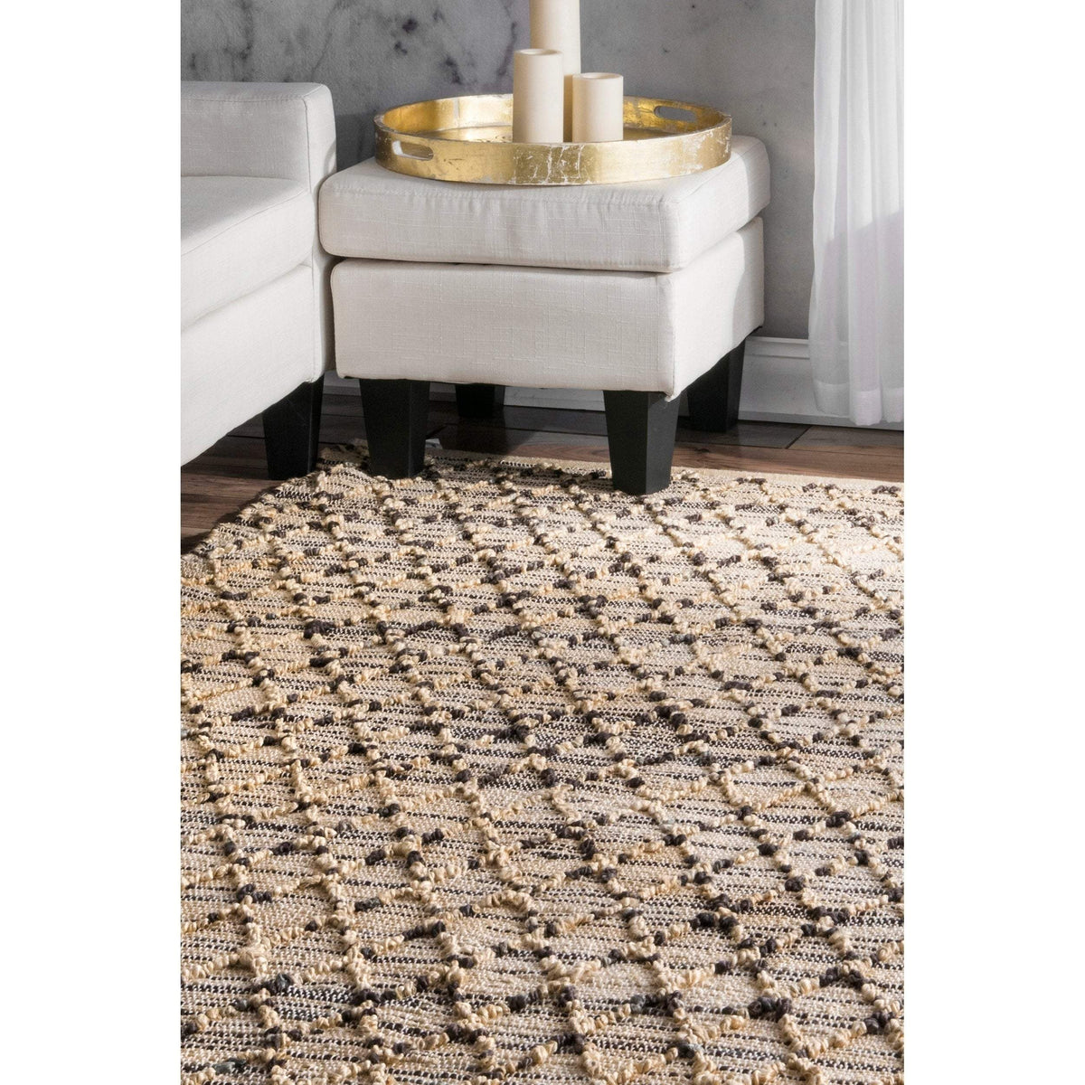 Loomed Hemp Rug, Jute Area Rug for Farmhouse Decor, Custom Size Rugs