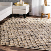 Loomed Hemp Rug, Jute Area Rug for Farmhouse Decor, Custom Size Rugs