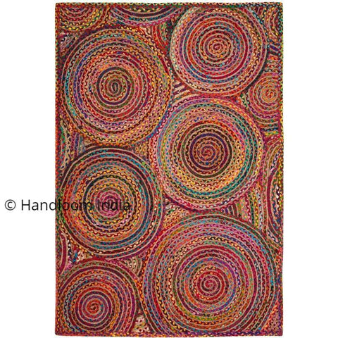 4X6 ft Rug Runner Indian Hand Loomed Area Carpet Braided Jute Rugs-Jaipur Handloom