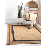 4 X 6 jute area rug, braided living room runner rug