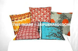 5 Vintage Kantha Decorative throw Pillow, Kantha Pillow, Kantha Cushion Cover, Gypsy pillow, Antique Bohemian Pillow, Indian Pillow cushion-Jaipur Handloom