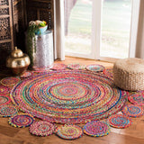  Jaipur handloom - Chindi Round Rug Rag Rug Round Area Rug for Living Room, Braided Circle Rugs