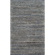 4' X 6' Braided Denim Jute Rug Runner for Living Room