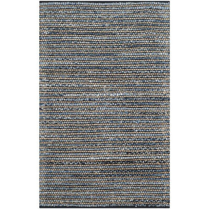 4' X 6' Braided Denim Jute Rug Runner for Living Room