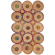 Braided Cotton Rug, Natural Fiber Rug, Cotton Jute Runner Rugs