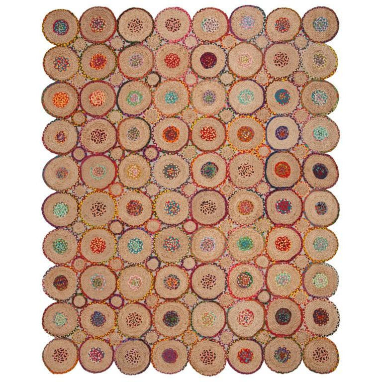 Braided Cotton Rug, Natural Fiber Rug, Cotton Jute Runner Rugs