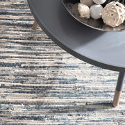 5X7 braided area rug for bedroom/living room/dining room, handwoven denim rug
