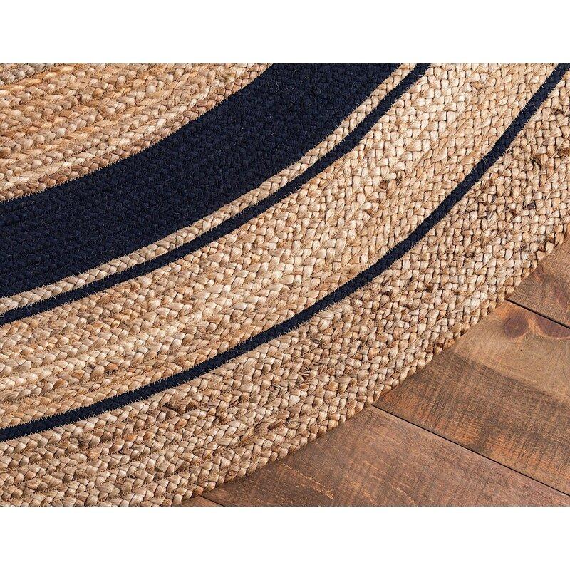 organic jute handwoven round rug 5 ft X 5 ft | Jaipur Handloom