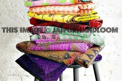 5 pc wholesale kantha Throws - Fair Trade-Jaipur Handloom
