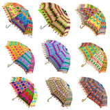 50 pcs Wholesale Indian Handmade Vintage Umbrellas Bohemian Wedding Decoration Parasols Antique Patchwork Umbrella Beach Parasol Umbrella-Jaipur Handloom