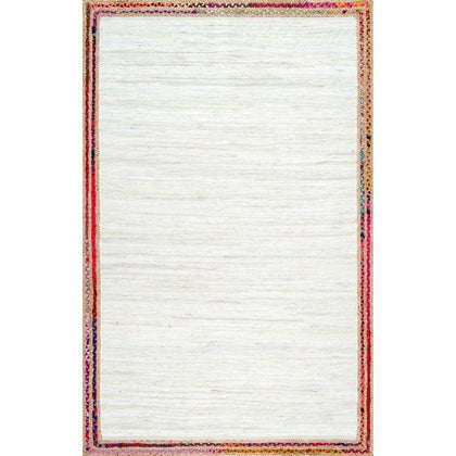 Living Room Rug 5X7 Feet, Braided Chindi Rugs 8X10, Loomed Cotton Area Rug