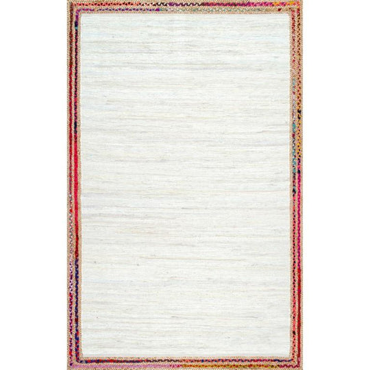 Living Room Rug 5X7 Feet, Braided Chindi Rugs 8X10, Loomed Cotton Area Rug
