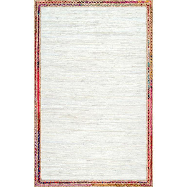 Living Room Rug 5X7 Feet, Braided Chindi Rugs 8X10, Loomed Cotton Area Rug