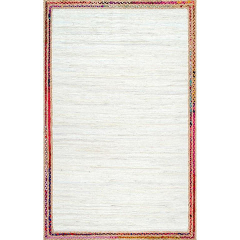 Living Room Rug 5X7 Feet, Braided Chindi Rugs 8X10, Loomed Cotton Area Rug