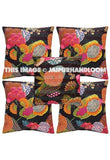 5pc Black kantha Pillow, kantha cushion Decorative throw Pillow wholesale-Jaipur Handloom
