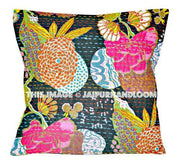 5pc Black kantha Pillow, kantha cushion Decorative throw Pillow wholesale-Jaipur Handloom