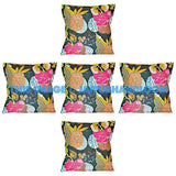 5pc Black kantha Pillow, kantha cushion Decorative throw Pillow wholesale-Jaipur Handloom