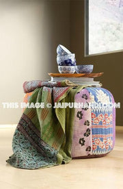 5pc wholesale set of Vintage Kantha Throws Fair Trade-Jaipur Handloom
