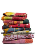 5pc wholesale set of Vintage Kantha Throws Fair Trade-Jaipur Handloom