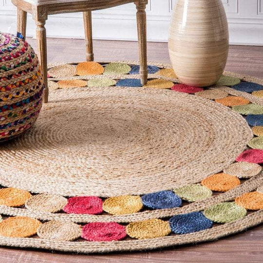 reversible round rug 6 feet