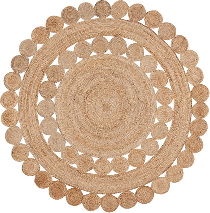 Jute Round Rugs Area Rug for Living Room, Round Jute Rugs Carpet - Jaipur Handloom
