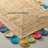 Indian Hand Braided Natural Jute Rag Rugs Outdoor Decor Floor Rugs Floor Mats-Jaipur Handloom