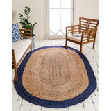 6' X 8' Hand-Knotted Oval Area Rug for Living Room & Bedroom