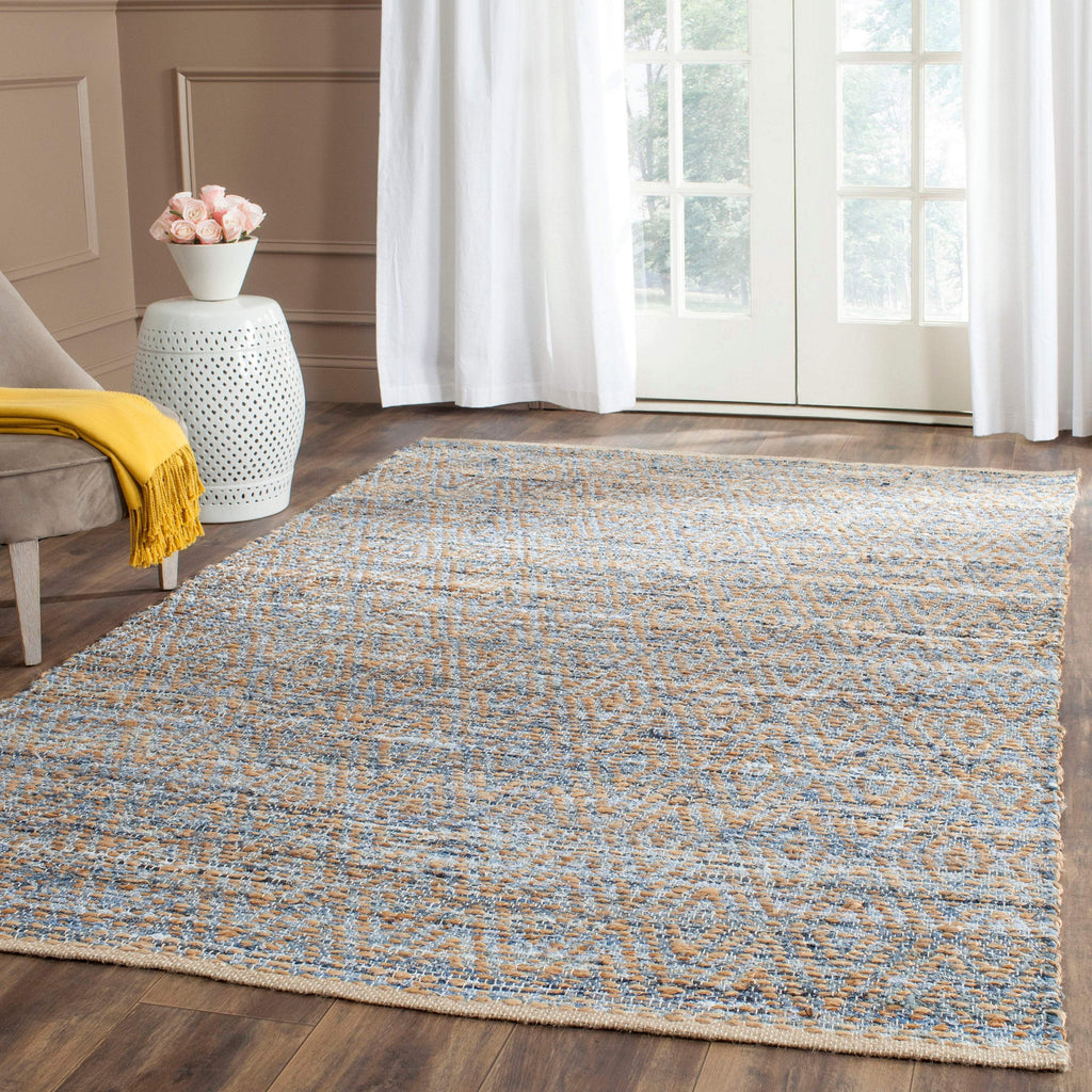 6 X 8 denim jute braided rugs runner, hand woven living room rugs carpet