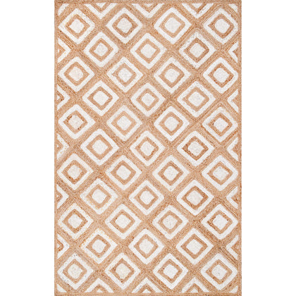 6X 8 Feet Jute Area Rug for Living Room/Dining Room, Natural Jute Rug Runner